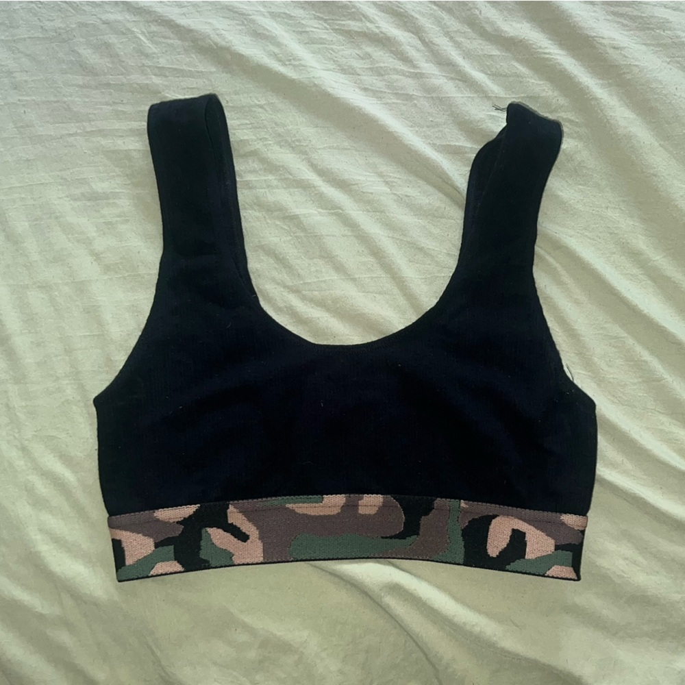 Black and Camo Bralette or Crop top